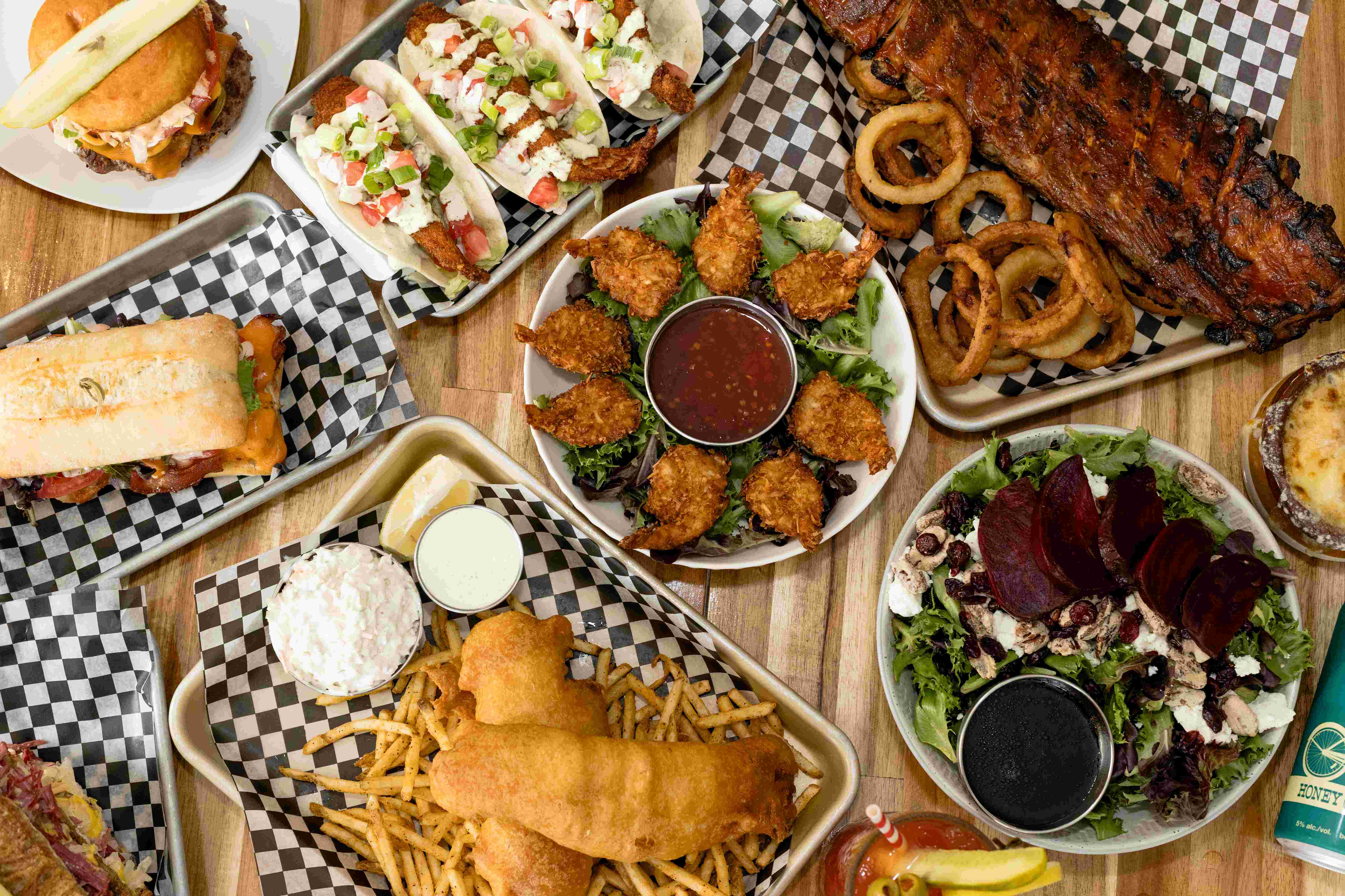 Table spread of Garfield entrees